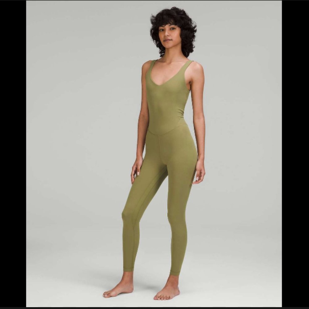 *SOLD* Lululemon Align Bodysuit Size 6 Bronze Green - Picture 1 of 6